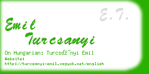 emil turcsanyi business card